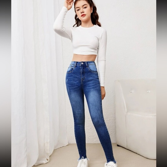 SHEIN girls skinny jeans size 12 NEW - Picture 3 of 3